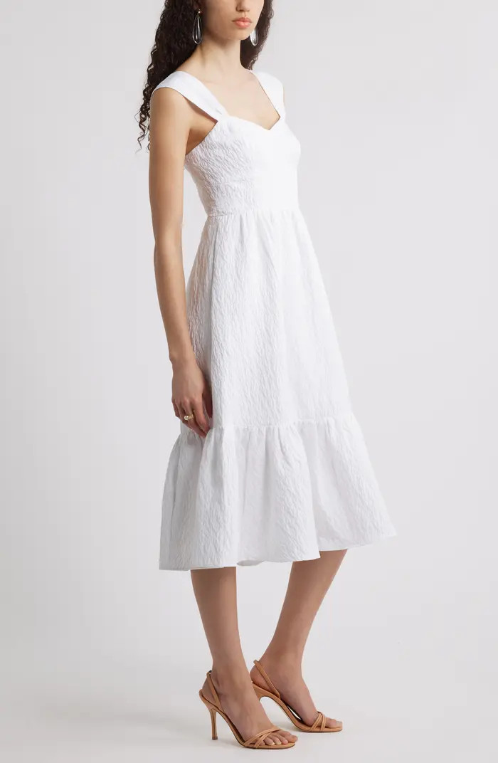 Sweetheart Jacquard Midi Dress | Nordstrom