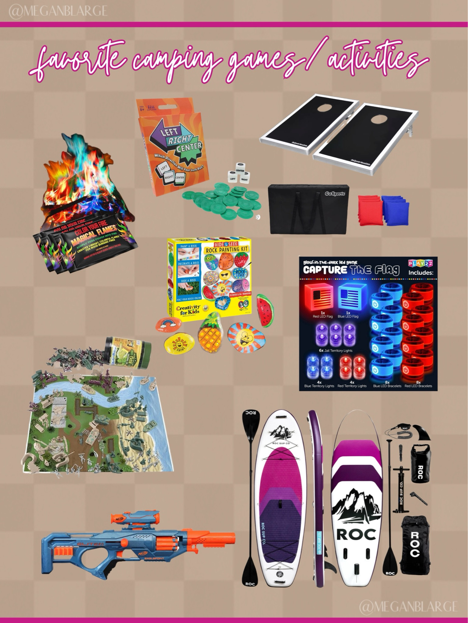 Camping essentials with kiddos 



Camping, camping season, camping games, outdoor games, outdoor play, water toys, glow toys, games, kids games, teen games, gifts for kids, preteen, family games, family game night 

#LTKActive #LTKTravel #LTKFamily