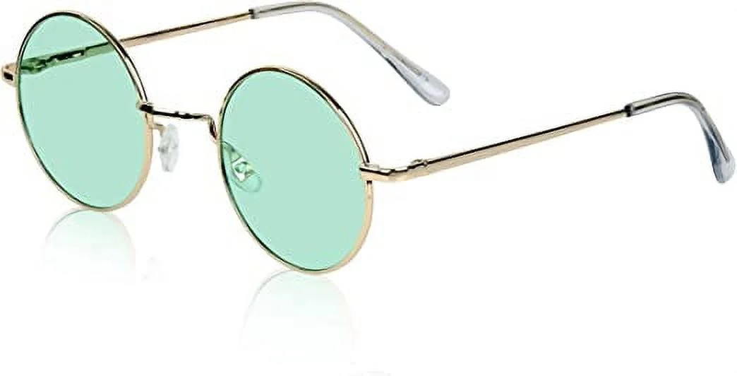 Sunny Pro Retro Round Sunglasses Small Colored Lens Hippie John Lennon Glasses | Walmart (US)