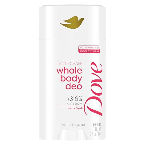 Dove Whole Body Deo Aluminum Free Anti-Chafe Deodorant Stick for Women Berry Blush 2.4 oz | Amazon (US)