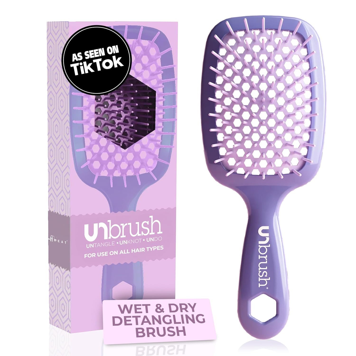 FHI Heat UNbrush Detangling Brush for Pain-Free Brushing on All Wet or Dry Hair Types — Durable... | Amazon (US)