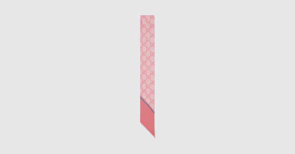 GG print with Horsebit silk neck bow | Gucci (US)