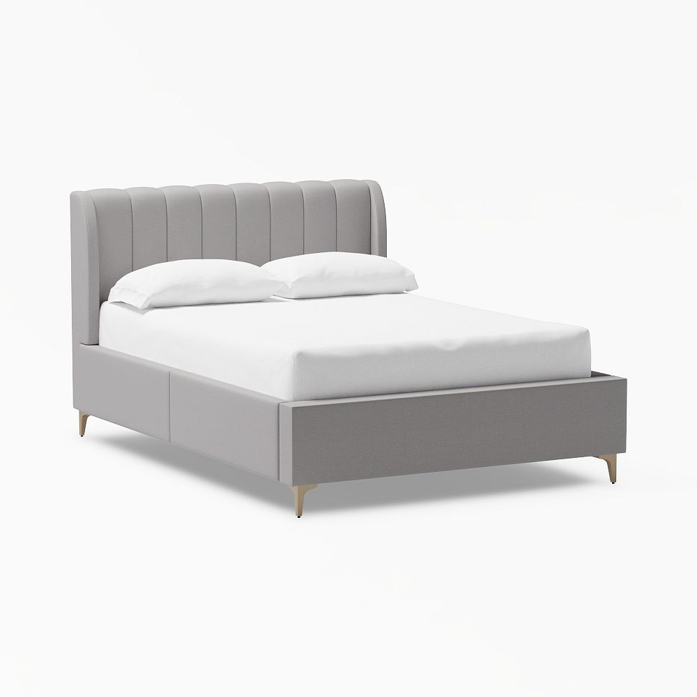 Avalon Channel Stitch Upholstered 2-Drawer Storage Bed | Pottery Barn Teen