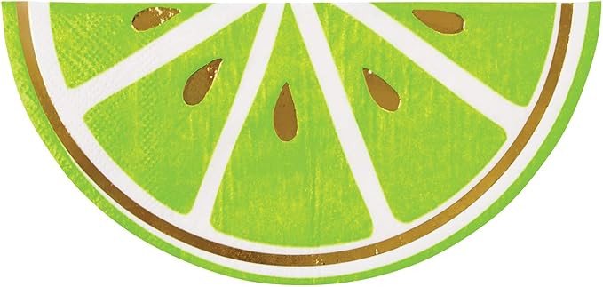 Slant Collections Shaped Paper Napkins, 20-Count, Lime | Amazon (US)