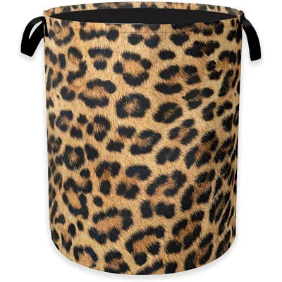 Laundry Hamper Classic Leopard Laundry Basket Wildlife Fur Print Portable Collapsible Laundry Room Organization Storage For Dorm Room Nursery Bathroom | Wayfair North America