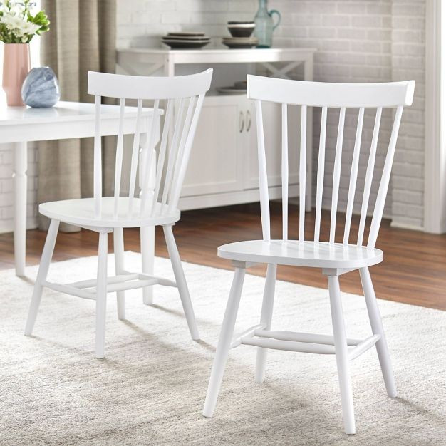 Set of 2 Venice High Back Contemporary Windsor Dining Chairs - Buylateral | Target