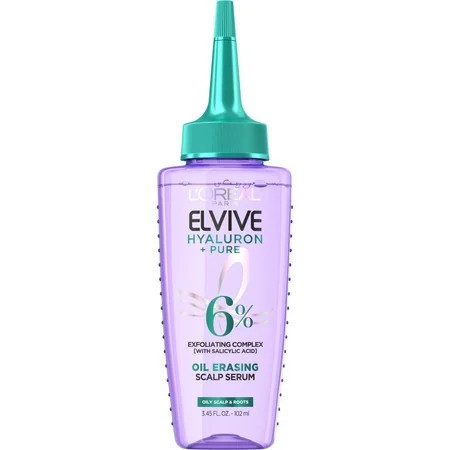L Oreal Paris Elvive Hyaluron Pure Scalp Care Oil Erasing Serum Oily Hair 3.45 fl oz | Walmart (US)