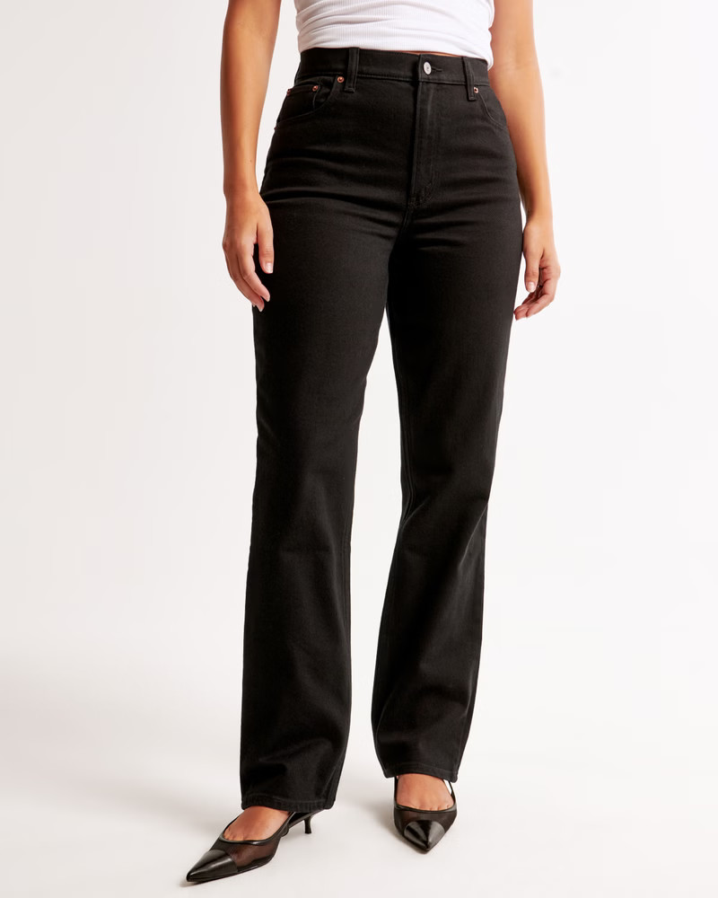 Women's Curve Love Ultra High Rise 90s Straight Jean | Women's Bottoms | Abercrombie.com | Abercrombie & Fitch (US)