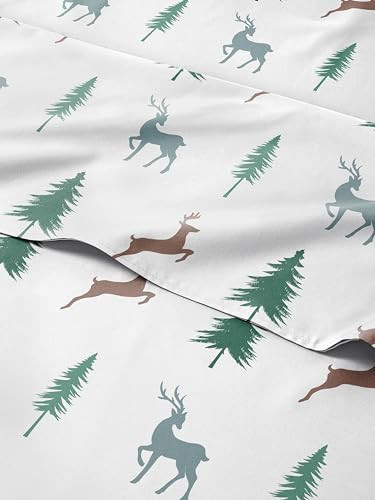 CGK Unlimited Queen Christmas Sheets- 4 Piece Deep Pocket Christmas Sheet Set- Soft & Wrinkle Free- Easy Care Bedding for Women, Men, Kids & Teens- Luxury Winter Holiday Sheets Reindeer Print | Amazon (US)