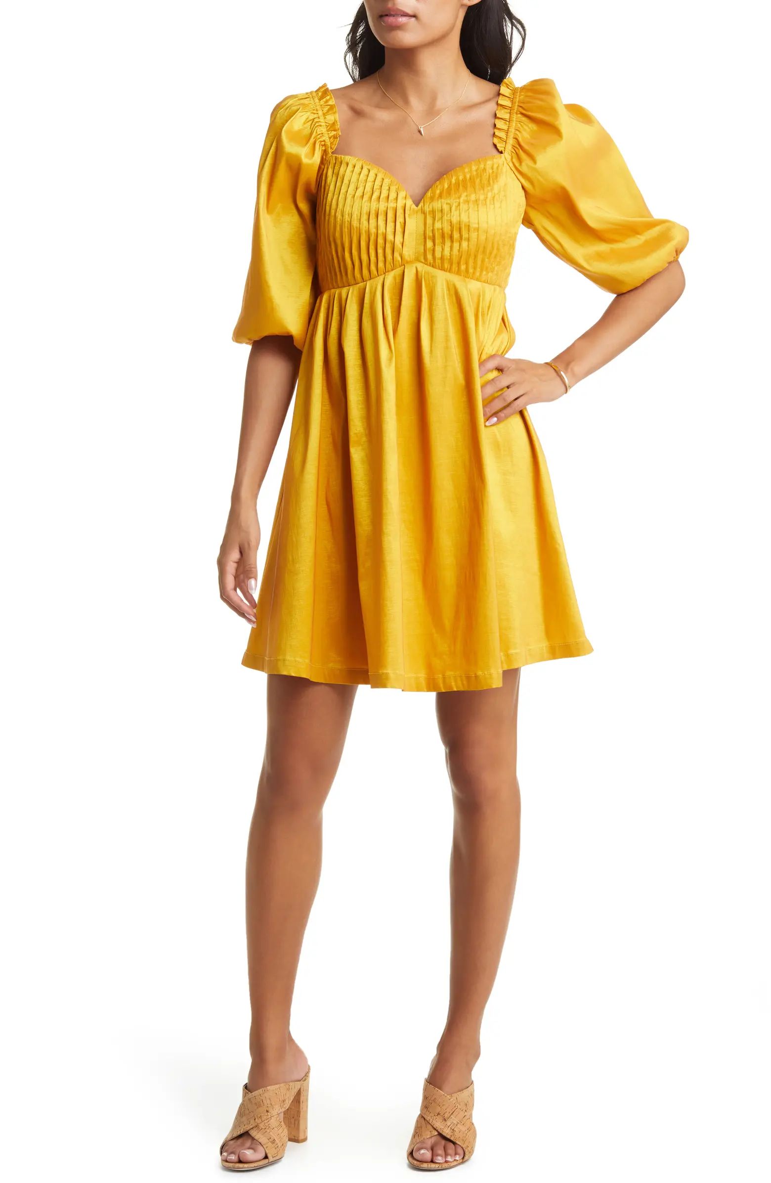 VICI Collection Puff Sleeve Babydoll Dress | Nordstrom | Nordstrom
