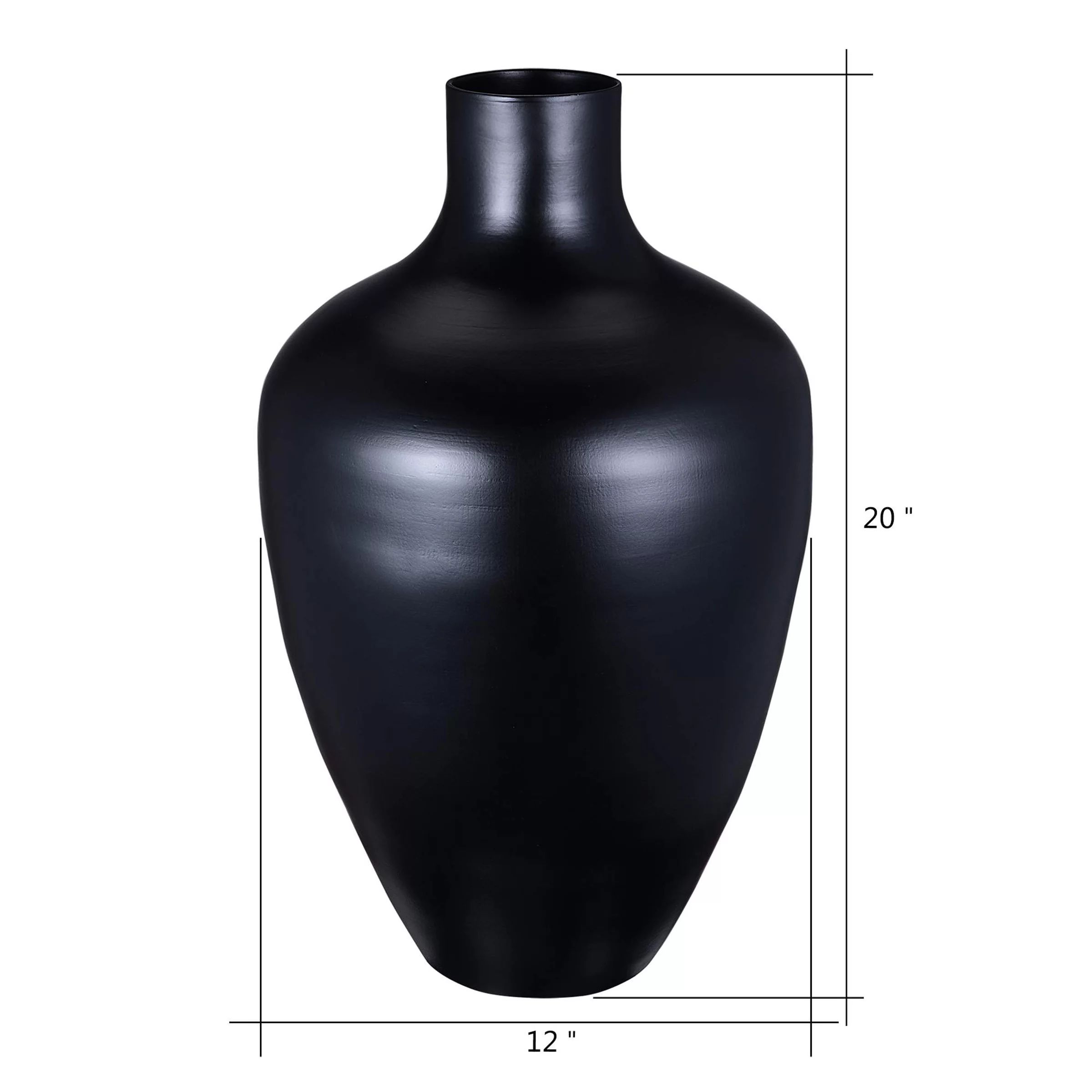 Villacera Handcrafted 20? Tall Black Bamboo Vase | Decorative Gourd Floor Vase for Silk Plants, F... | Walmart (US)