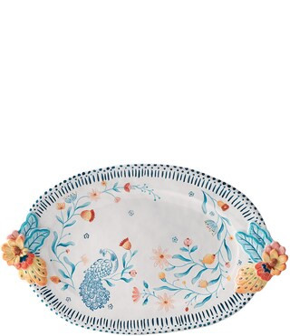 Gracie Oval Platter With Handles, 19" | Dillard's
