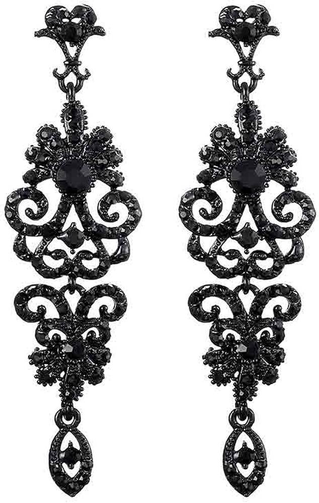 mecresh Gold/Silver Rhinestone Chandelier Wedding Bridal Dangle Earrings | Amazon (US)