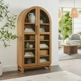 Better Homes & Gardens Juliet Arch Accent Cabinet, Light Honey Finish | Walmart (US)