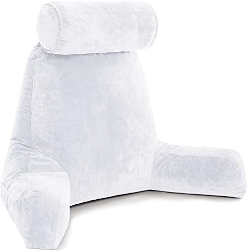 Husband Pillow XXL White Backrest with Arms - Adult Reading Pillow Shredded Memory Foam, Ultra-Co... | Amazon (US)