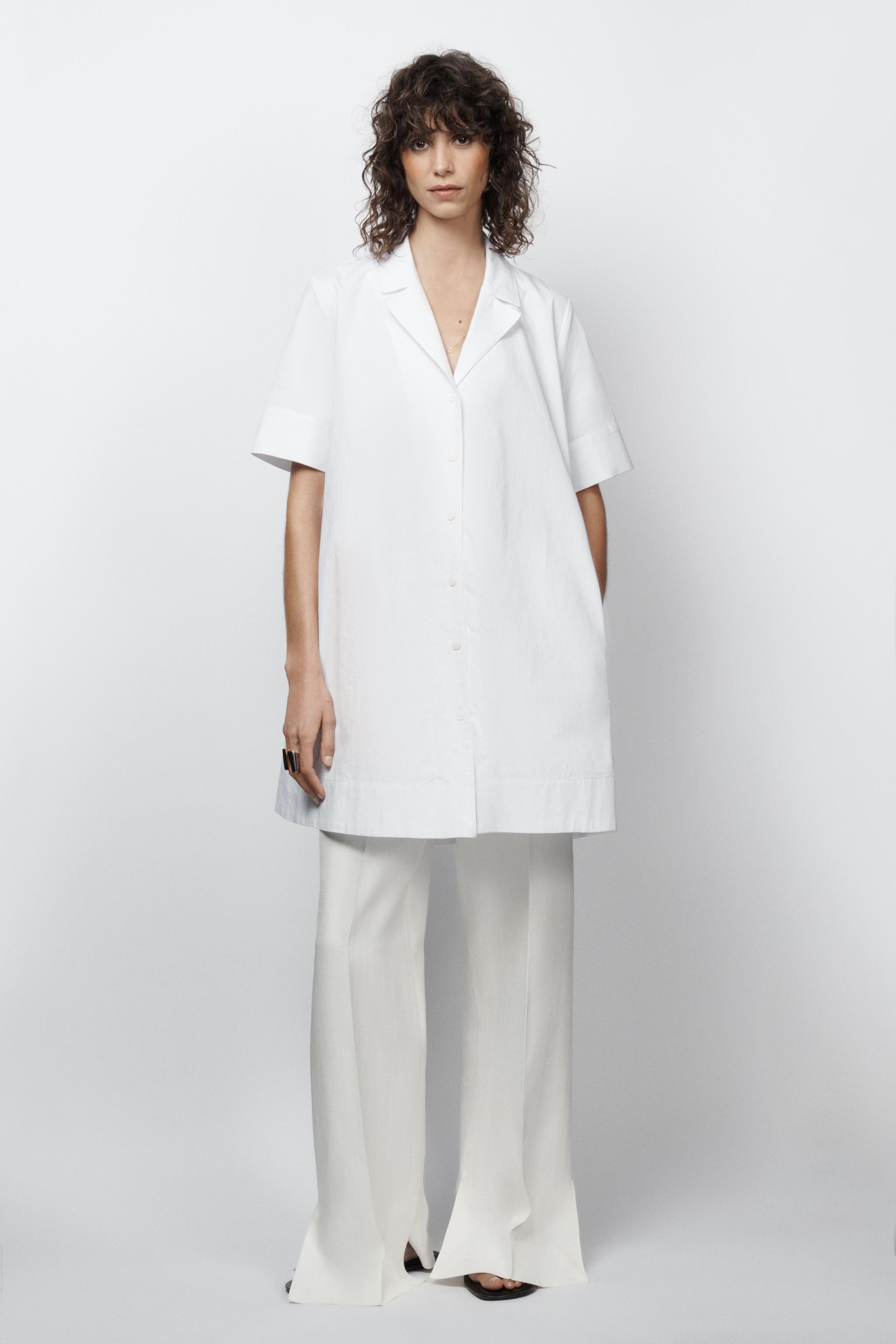 ZW COLLECTION SHORT SLEEVE SHIRT DRESS | Zara US