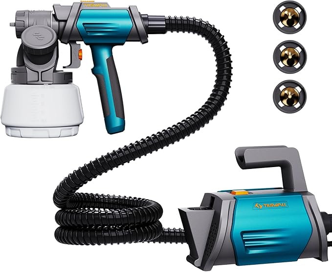 Tilswall Paint Sprayer Shark 800 HVLP Spray Paint Gun, 800W Electric Paint Sprayer Gun with 4 Noz... | Amazon (US)