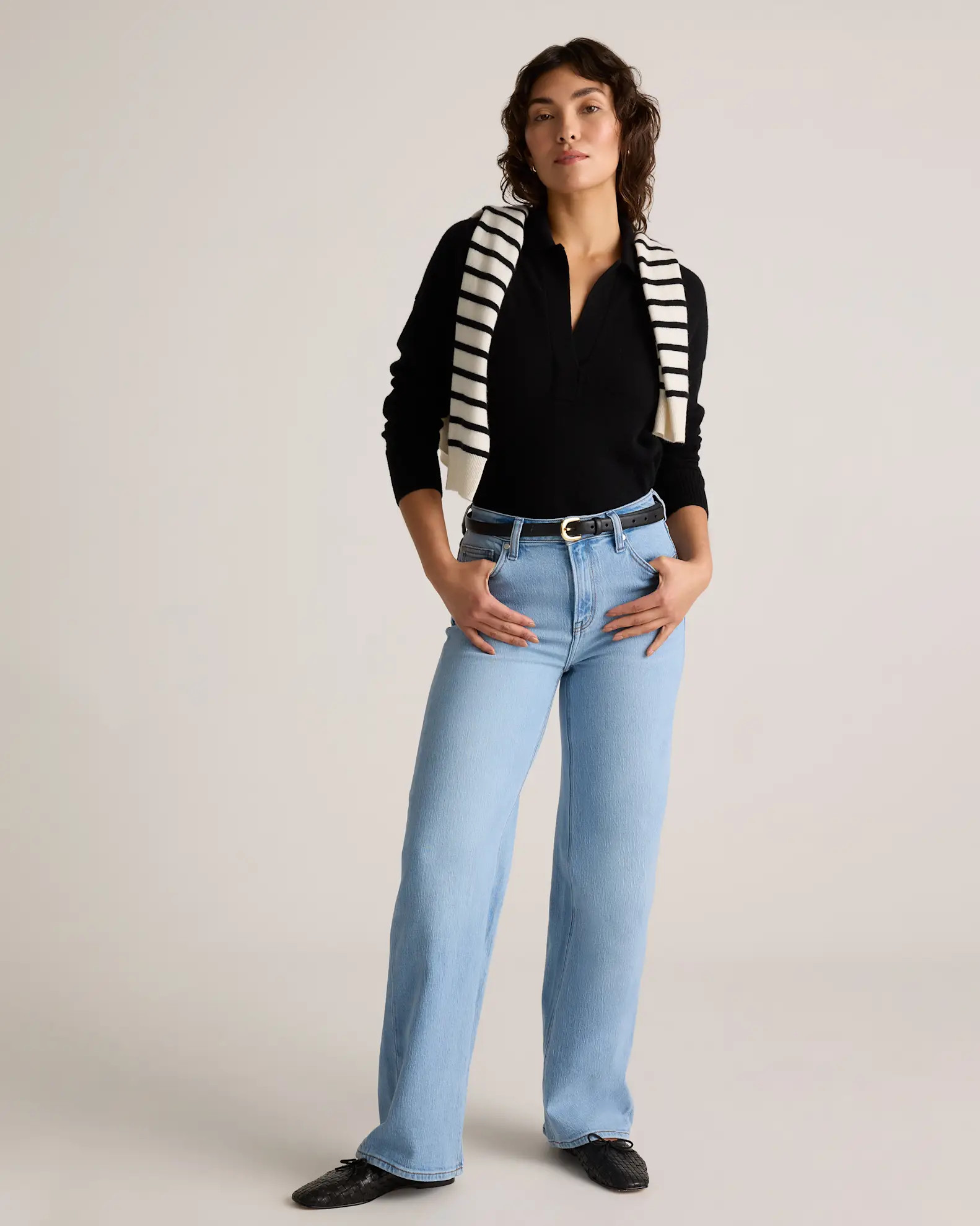 Bella Stretch Relaxed Straight Jeans | Quince
