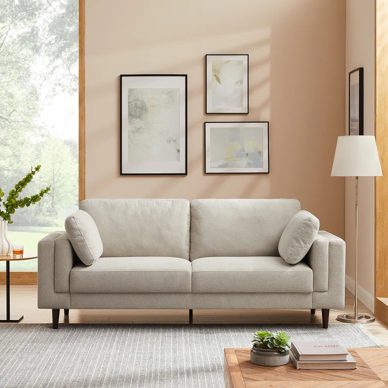Kraz MINIMORE Modern Style 85'' Square Arm Sofa | Wayfair North America