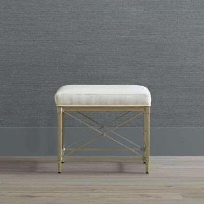 Jules Rectangular Vanity Stool | Frontgate