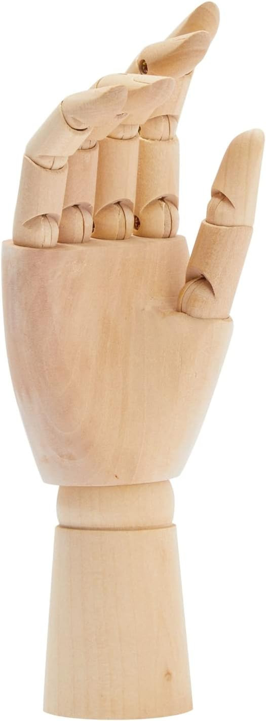 Juvale Wooden Hand Model - 7-Inch Brown Art Deco - Posable Hand Model for Drawing & Sketching, Ar... | Amazon (US)