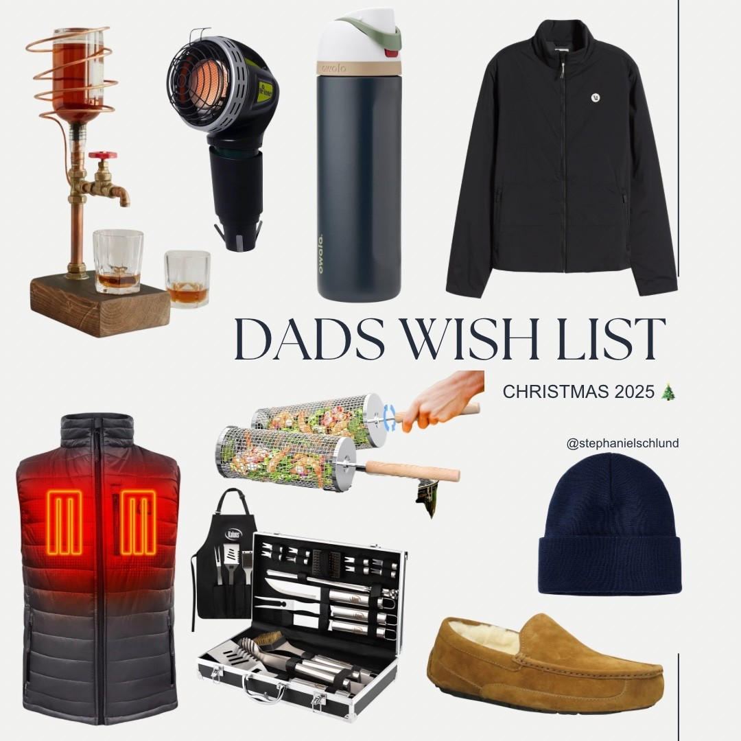 Gifts he’ll actually use this winter! ❄️ 

Whether you’re shopping for Dad or your father-in-law, this wish list is packed with cold-weather must-haves: a heated vest and tail cap to stay warm outdoors, cozy slippers for around the house, grilling accessories for his weekend cookouts, and a classic warm coat he’ll reach for all season. 

Thoughtful, practical, and dad-approved.  

Shop all the picks right on my LTK – perfect for Christmas gifting or early holiday shopping! 🎁  

#DadGifts #HolidayGiftGuide #LTKMens #GiftIdeasForHim #LTKGiftGuide #ColdWeatherGear #MensStyle #WinterEssentials #HolidayShopping #LTKHoliday #GiftForDad  


#LTKHoliday #LTKGiftGuide