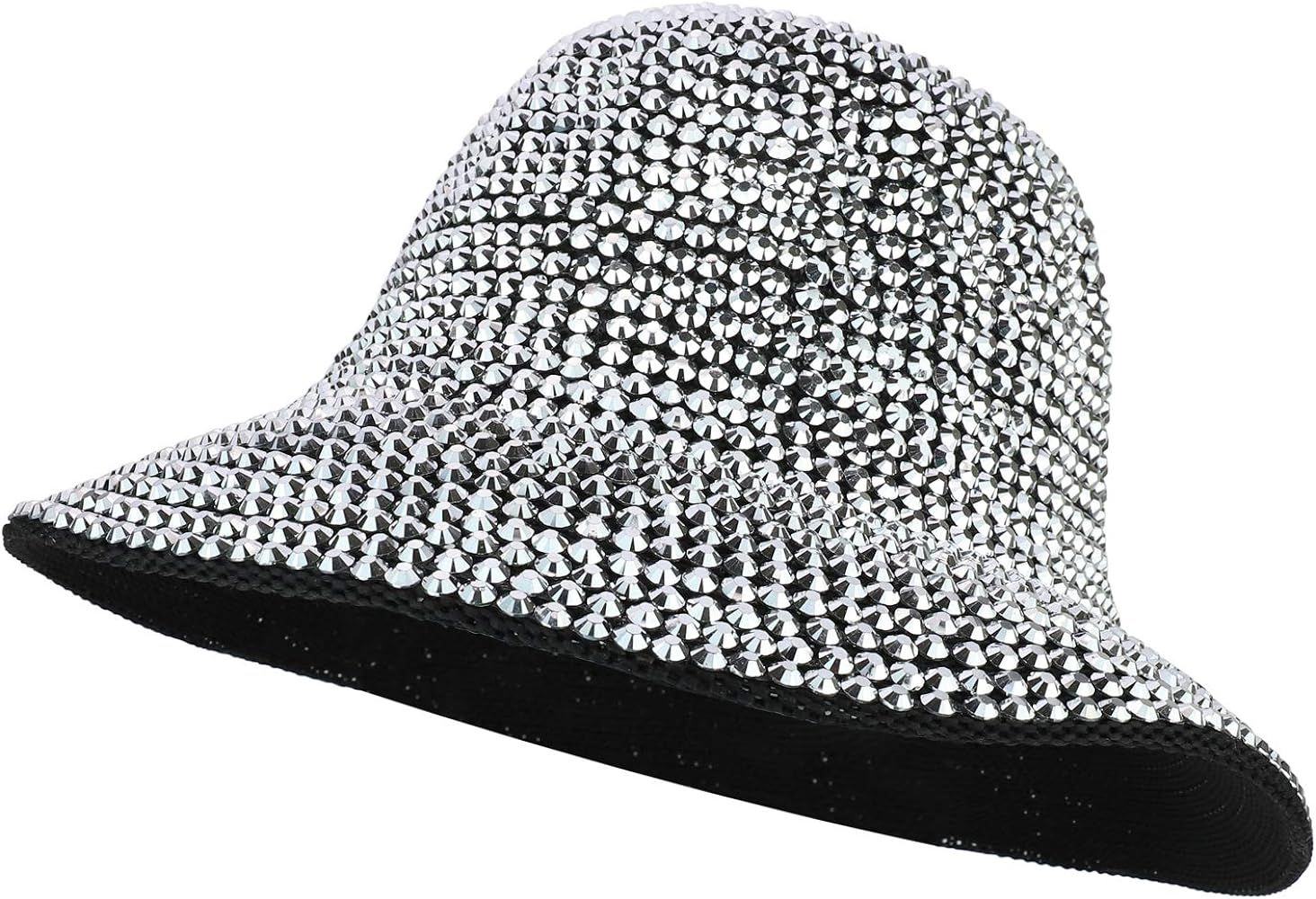 Trendy Apparel Shop Fashion Bling Rhinestone Studs Detailed Bucket Hat | Amazon (US)