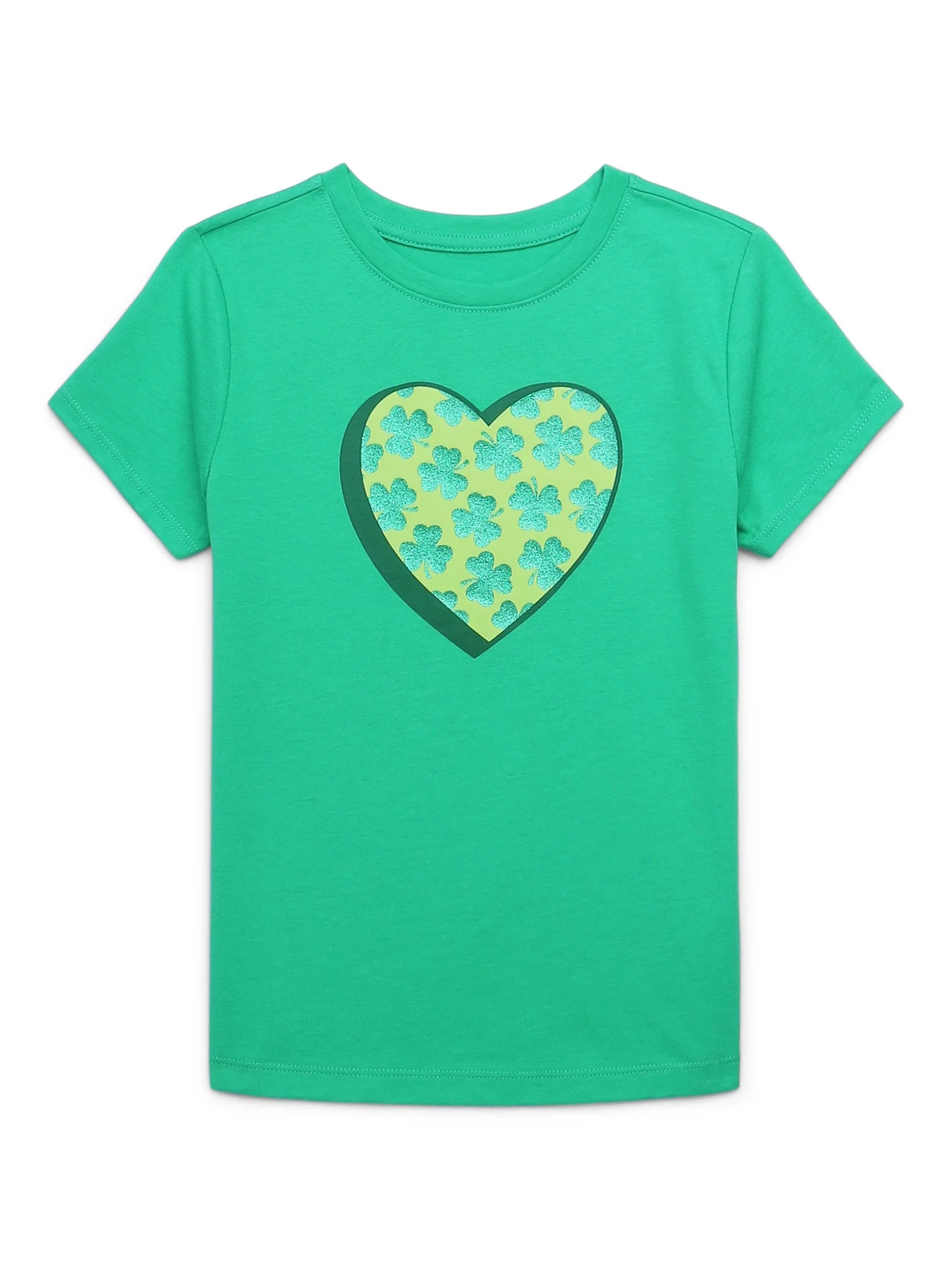 Way to Celebrate! Girls St. Patrick's Day Graphic T-Shirt with Short Sleeves, Sizes 4-18 | Walmart (US)