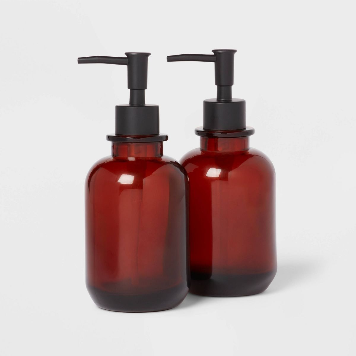 2pk Glass Soap Dispensers Amber - Threshold™ | Target
