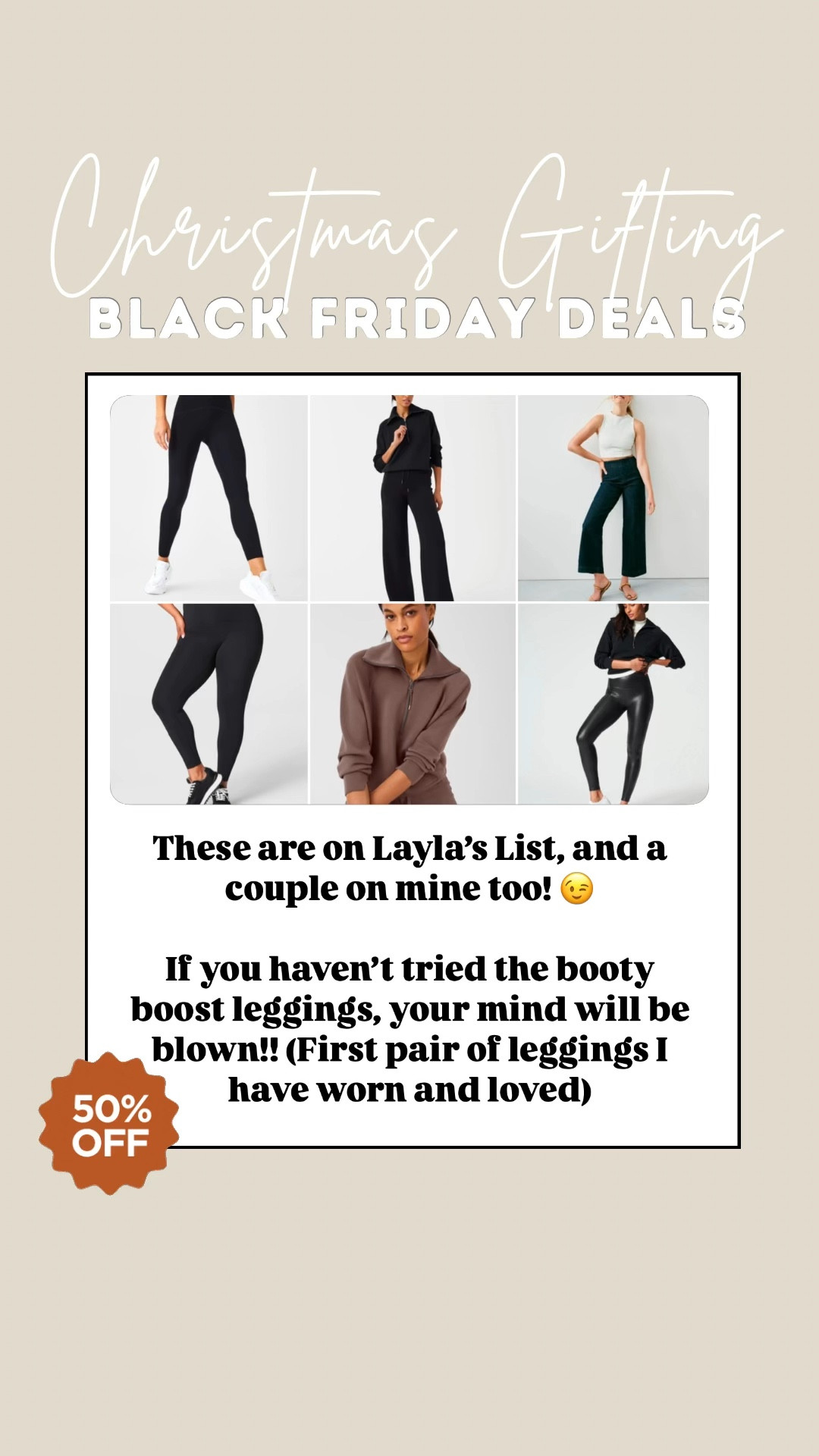 Spanx black Friday sale is live, and the deals are incredible! If you haven’t tried the booty boost leggings, I cannot recommend them enough!  Also, the air essentials are amazing and of course the photo leather leggings are always a top seller! In addition to the sale, you can get an additional 10% off with the code EXTRA10 🎀🎀

#LTKMidsize #LTKWatchNow #LTKGiftGuide