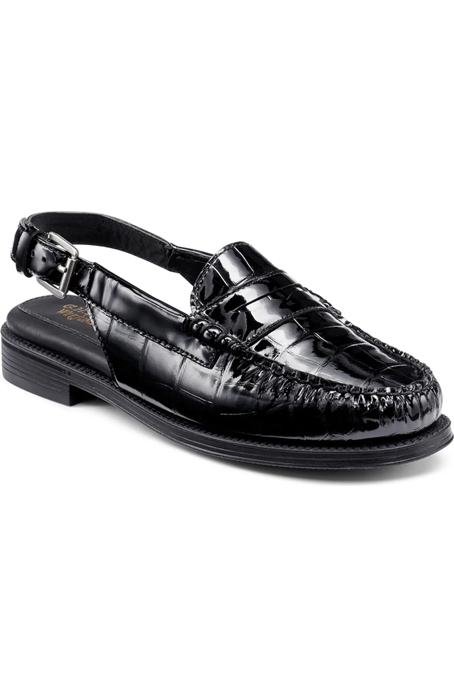 G.H.BASS Whitney Croc Embossed Slingback Loafer (Women) | Nordstrom | Nordstrom