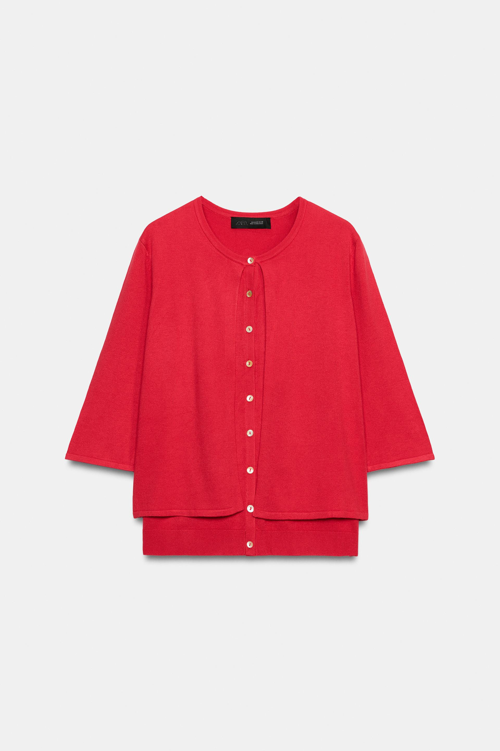 DOUBLE-LAYER KNIT CARDIGAN | Zara US