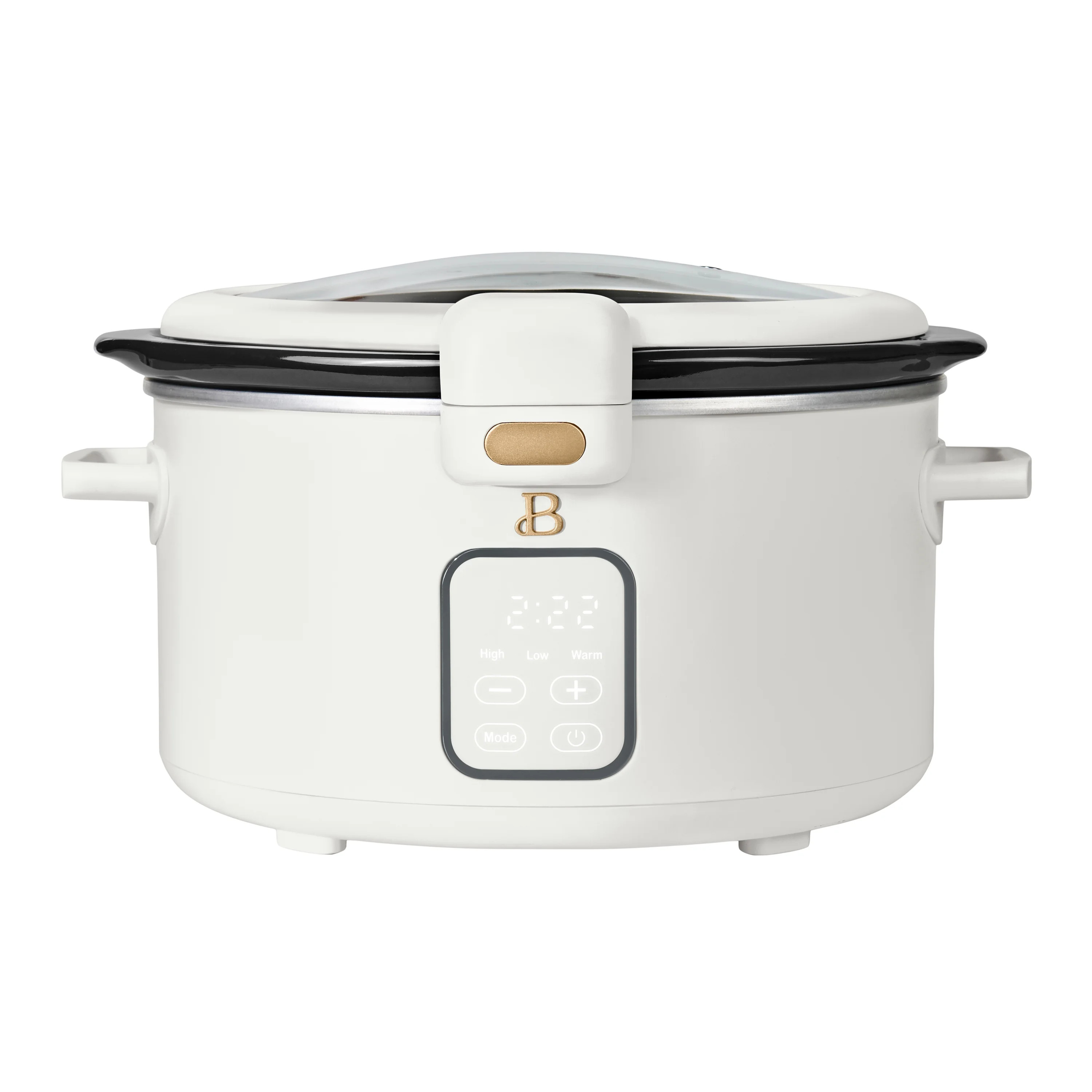 Beautiful 4 Qt Digital Slow Cooker with Hinged Locking Lid, White Icing by Drew Barrymore | Walmart (US)