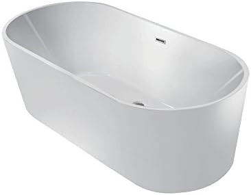 Kingston Brass VTDE603023 60-Inch Contemporary Acrylic Freestanding Oval Tub 59-1/16" x 29-1/2" x... | Amazon (US)