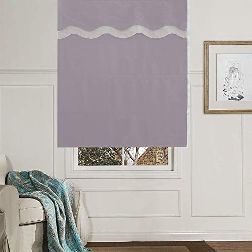 Artdix Roman Shades Blinds Window Shades - Light Purple Blackout Lined Faux Linen Thermal Fabric Cus | Amazon (US)