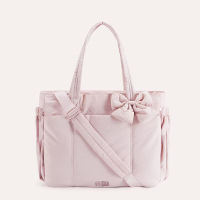 Bagsmart Lightweight Messenger & Laptop Bag Crush 26L Tote- Pink | Target