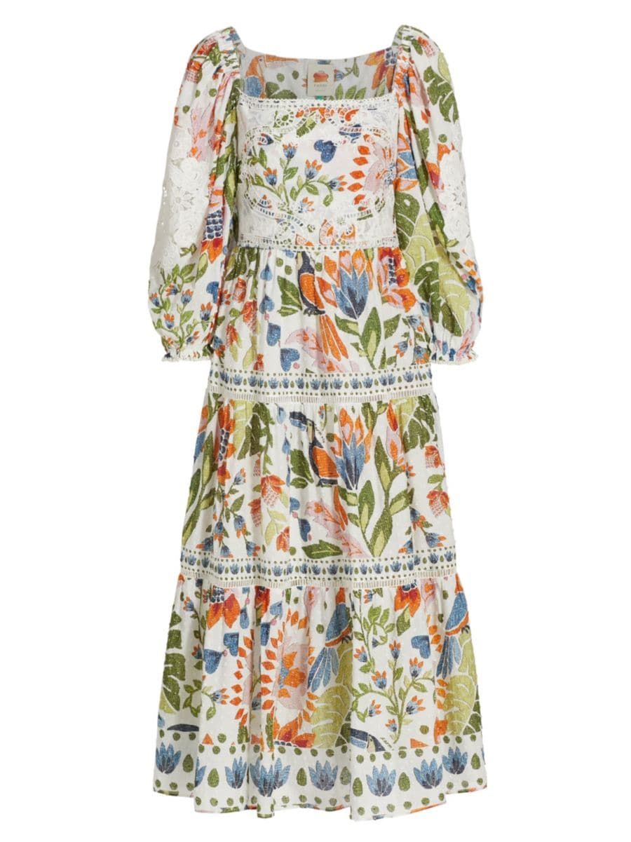 Farm Rio Summer Garden Midi-Dress | Saks Fifth Avenue