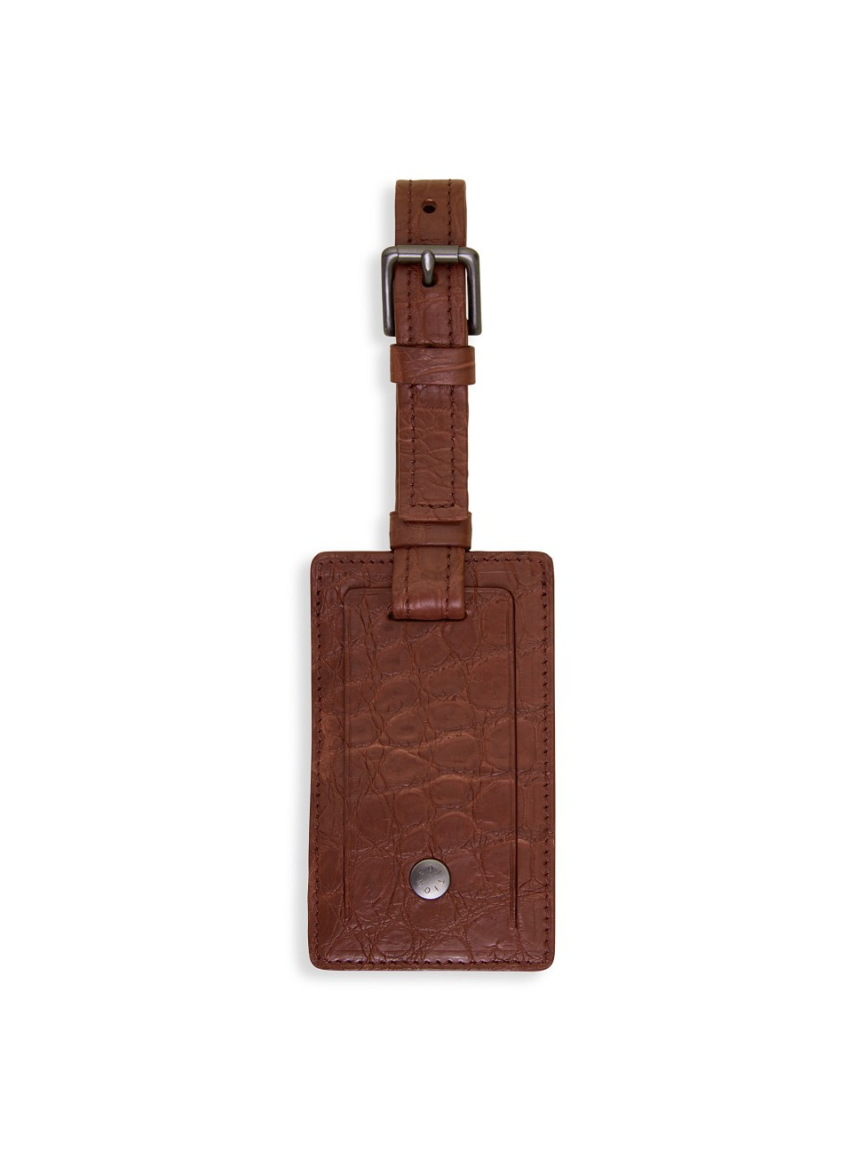 Men's Crocodile Leather Luggage Tag - Saddle | Saks Fifth Avenue