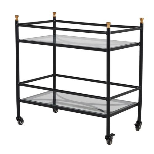 Frances Outdoor Bar Cart, Black | One Kings Lane