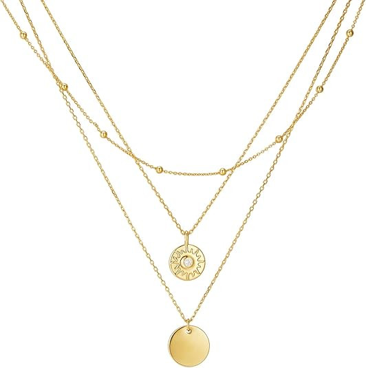 MINDDHA 14K Gold Plated Layering Necklaces | Minimalist Pendant Design | Stylish Y Pendant Neckla... | Amazon (US)