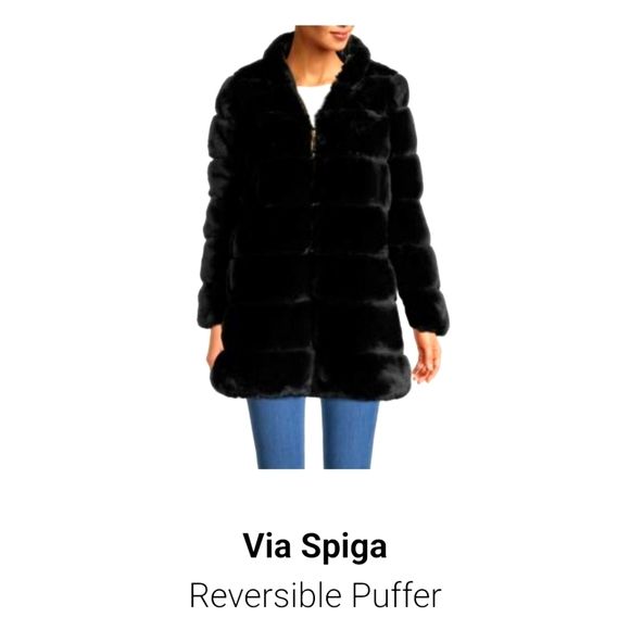 Via Spiga NWOT Faux Fur Reversible Coat | Poshmark