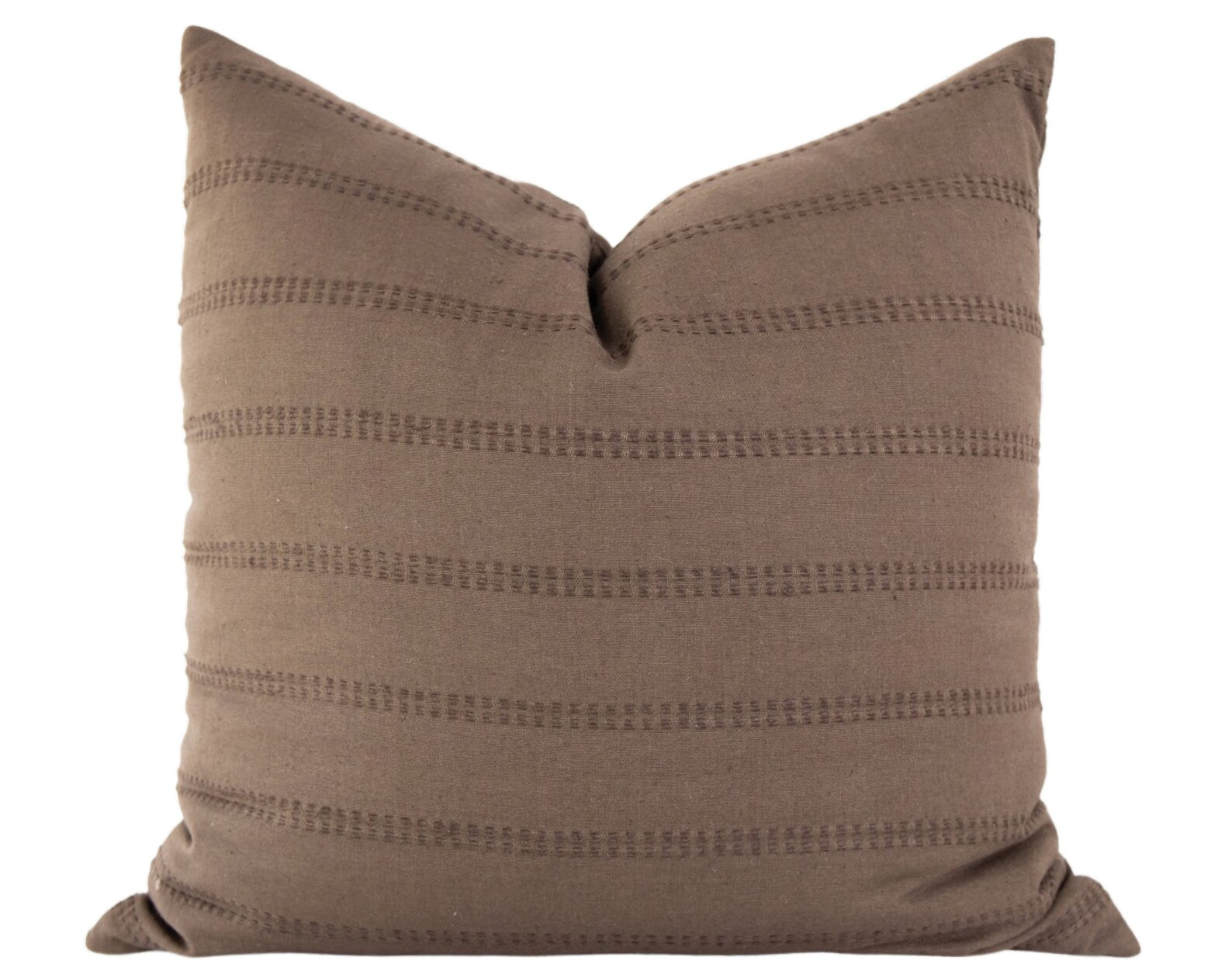 Brown Stripe Linen Throw Pillow Covers, Brown Throw Pillow 20x20, Boho Pillow Covers, Textured Pi... | Etsy (US)