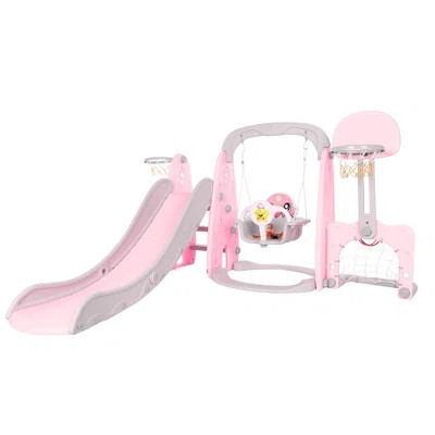 5 In 1 Kid Slide nomeni Color: Pink | Wayfair North America