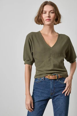Seamed V-Neck Top | Lilla P