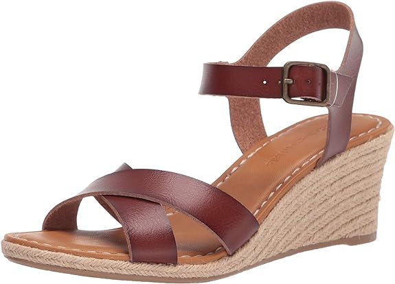 Amazon Essentials Women's Ankle Strap Espadrille Wedge Sandal | Amazon (US)