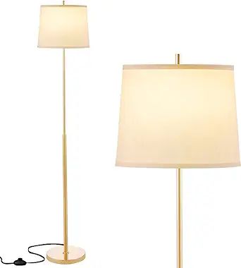 Gold Floor Lamp, Ambimall Modern Standing Lamp Simple Design, Tall Lamp for Bedroom Living Room K... | Amazon (US)
