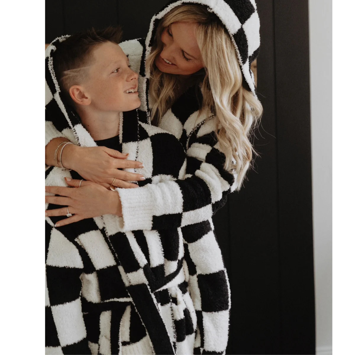 New Hooded Checker Luxe Robe | Local Beach