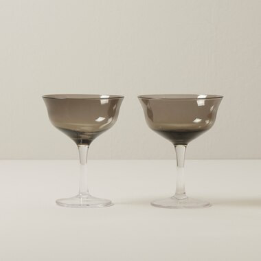 SET OF 2 COUPE GLASSES SMOKE | Indigo (CA)