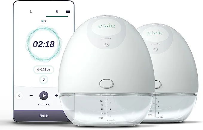 Amazon.com : Elvie Pump (Double) Smart Wearable Electric Breast Pump | Hands-Free Portable Breast... | Amazon (US)
