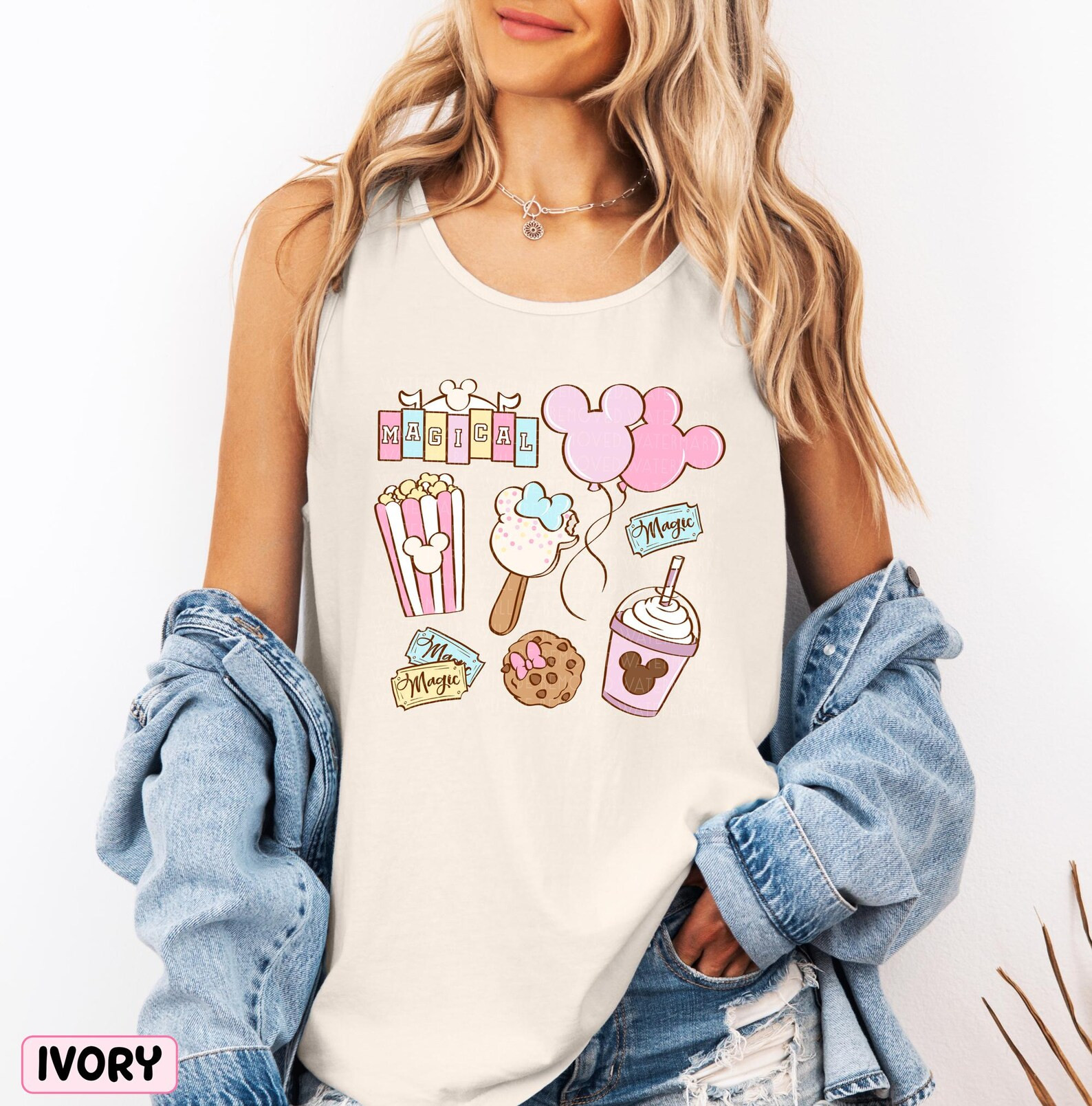 Disneyland Comfort Colors® Tank Top Magical Disney Snacks Tank Top Best Day Ever Disney World Je... | Etsy (US)